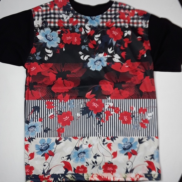 Bleecker & Mercer men's floral tee sz large - Picture 2 of 3